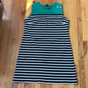 Lands End Navy/Green Dress